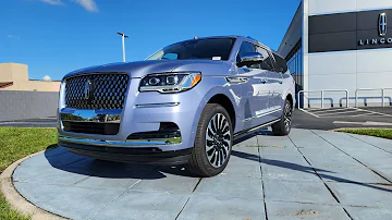 2022 Lincoln Navigator L Black Label in Chroma Crystal Blue color with Yacht Club Theme