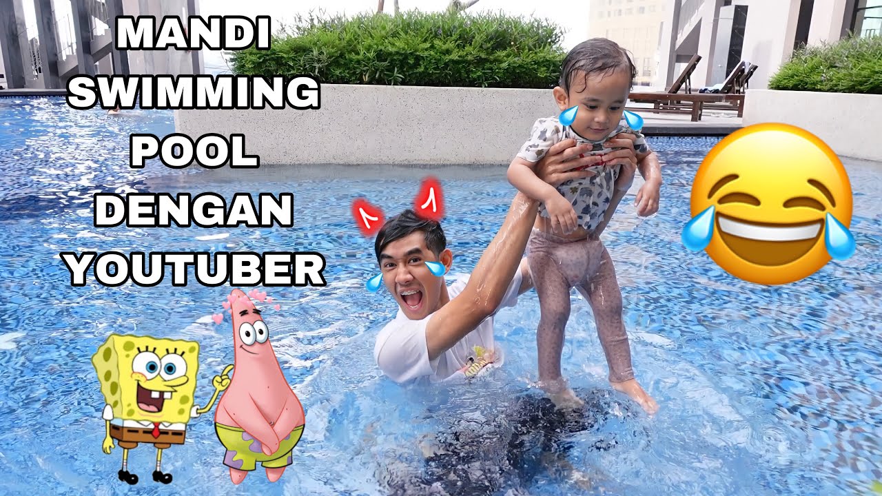 MANDI SWIMMING POOL DENGAN YOUTUBER 😂