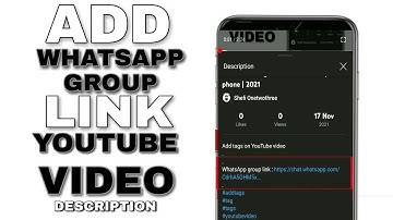 How to add WhatsApp group link on YouTube video description | 2021
