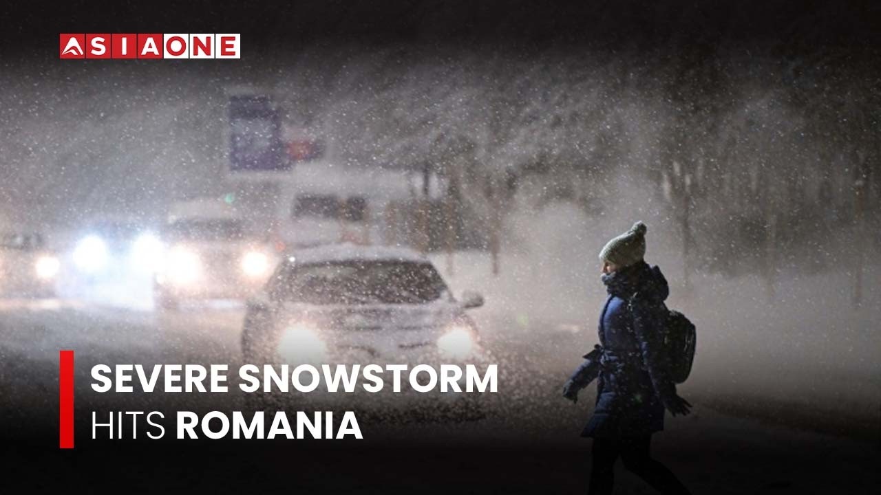 Severe Snowstorm Hits Romania | Massive Power Outages & Transport Disruption | Asia One News