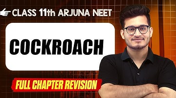 COCKROACH : COMPLETE Chapter in 1 Video || Quick Revision || Class 11th Arjuna NEET