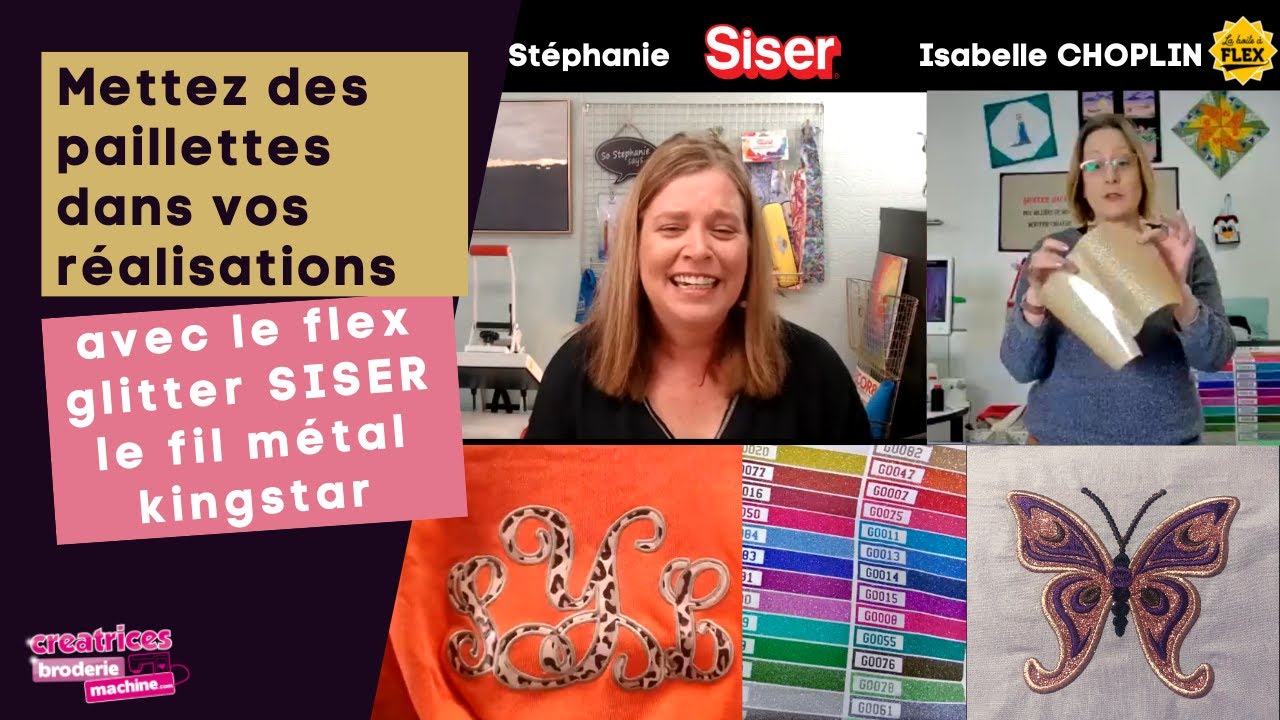 Broder un appliqué avec du flex glitter SISER (REPLAY)