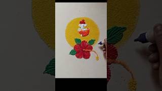 Angarki Sankasti Special Rangoli 🌺 Ganpati bappa rangoli design  #rangolidesigns​ #shorts​ #rangoli