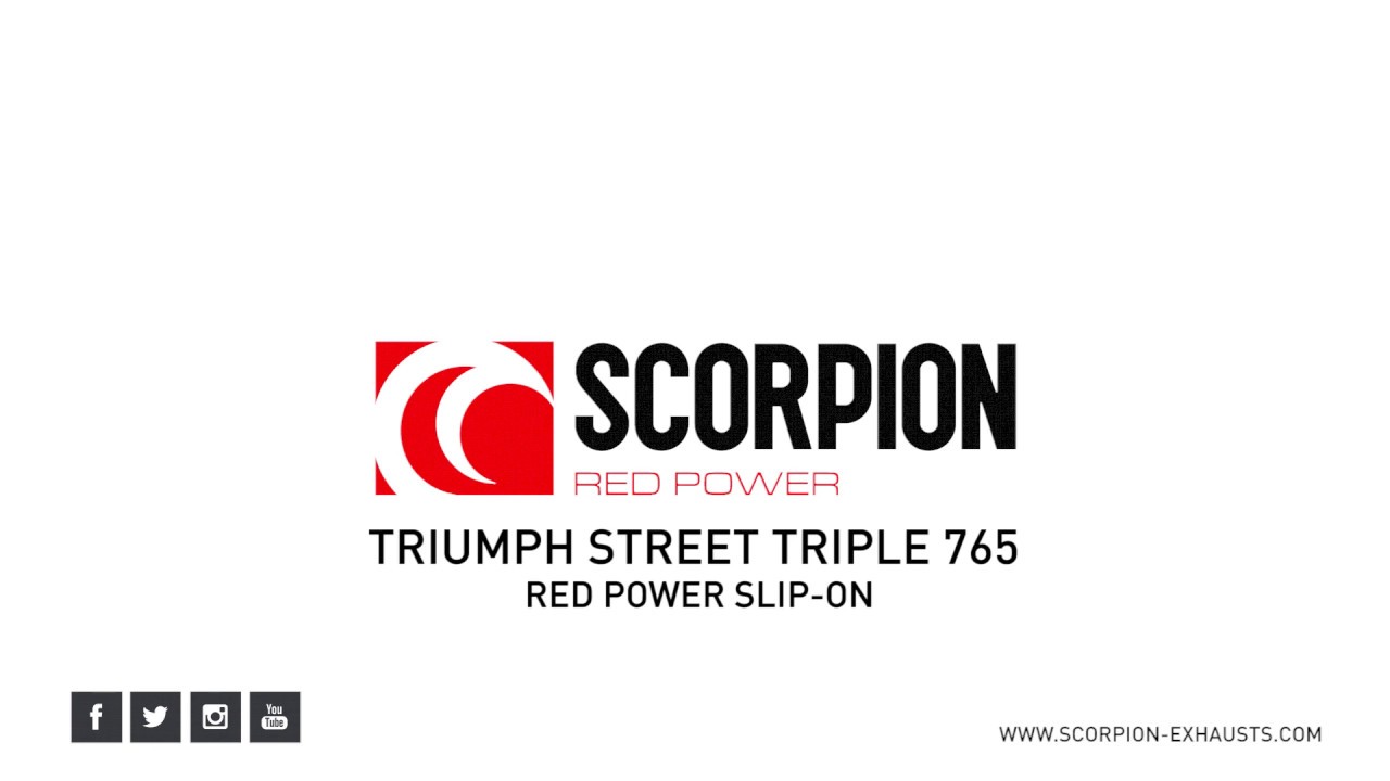 Scorpion Red Power Slip-On Exhaust Triumph Street Triple 765