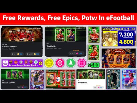 4 Free Epic Chance Deals, Free Coins, Free Rewards | eFootball 2024 Mobile