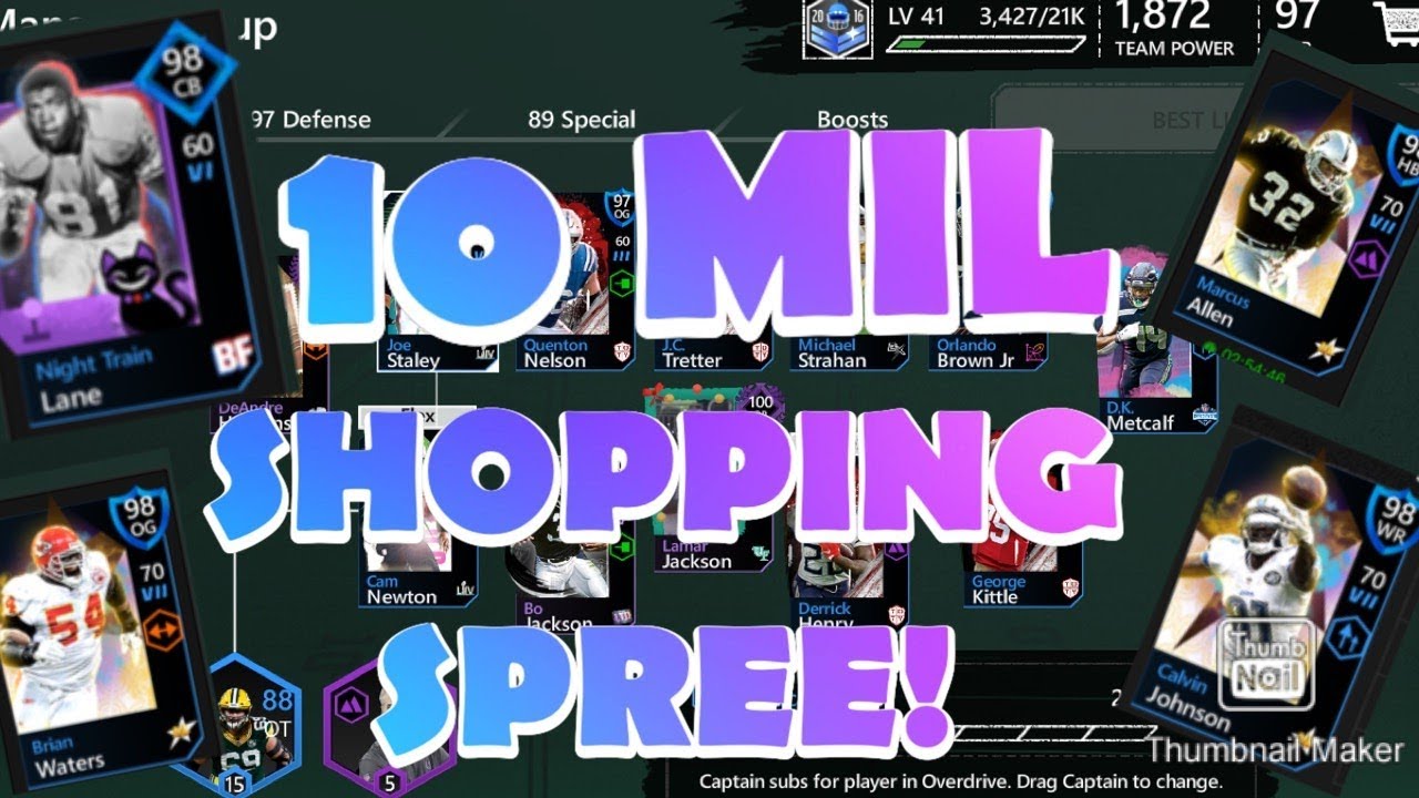 10 MILLION COINS SHOPPING SPREE!! Madden Mobile 20