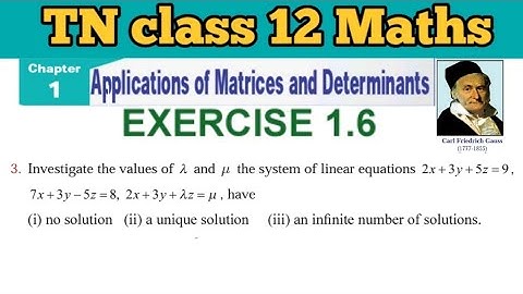 TN 12 Maths Exercise 1.6 Q.No.3 Applications of Matrices and Determinants