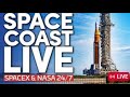 Space Coast Live: 24/7 Views of NASA, SpaceX Falcon 9 Operations, and Starship Pad Construction