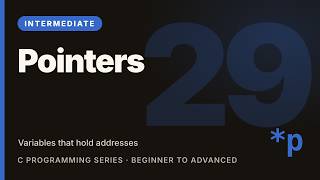 C Programming Tutorial #29: Pointers: The Big Idea | Learn C (Intermediate)