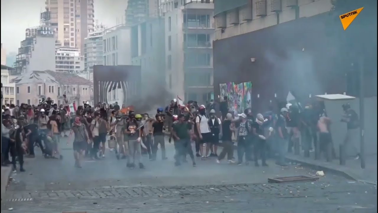 Protest in Beirut in August 4 2021 Over the Beirut Explosion Reuplond Part 2