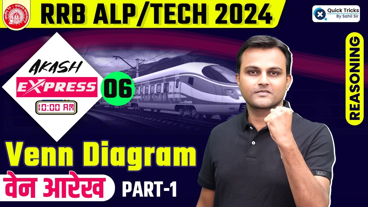 Akash Express for RRB ALP/Tech 2024 | Reasoning VENN Diagram with TRICKS | Reasoning by Akash Sir