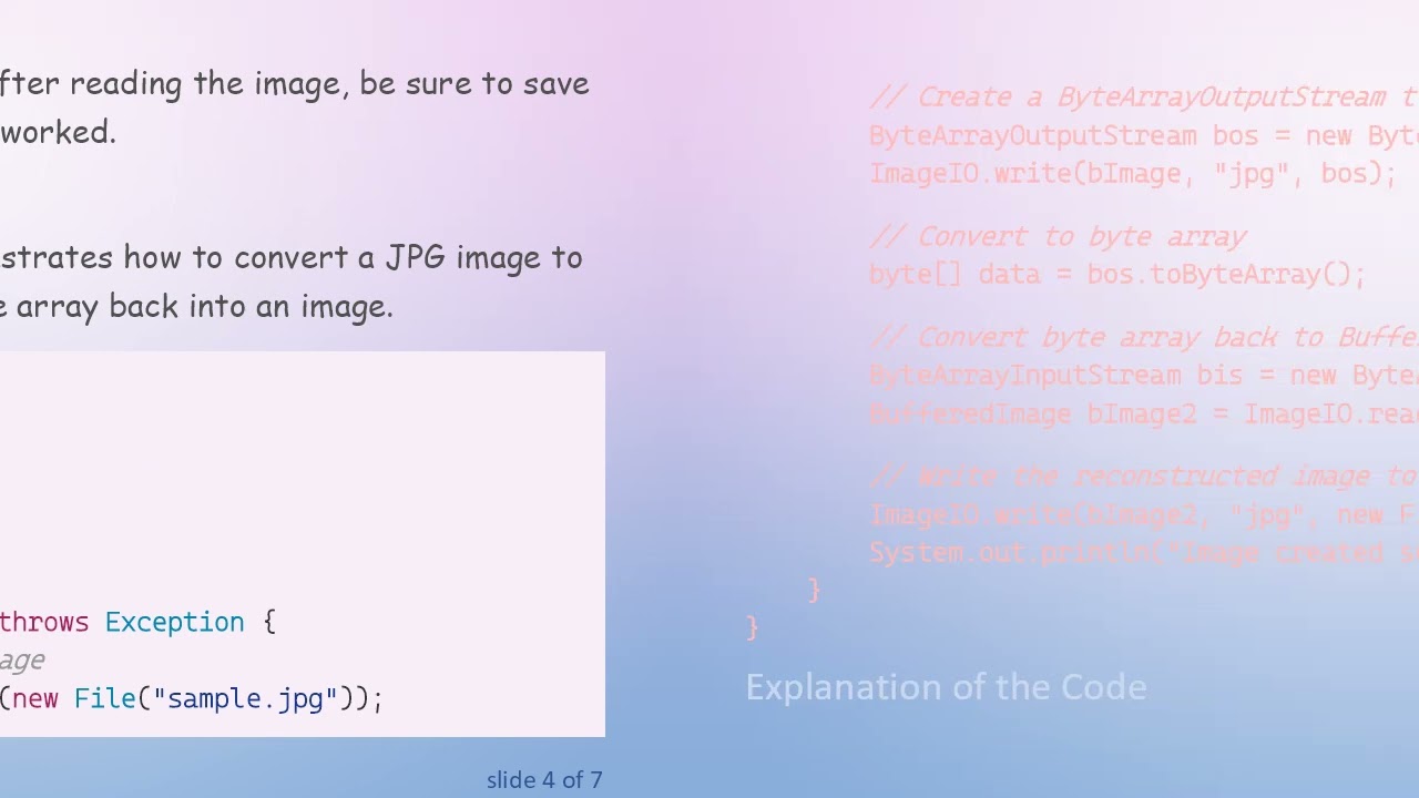 How to Convert byte[] to JPG Image in Java