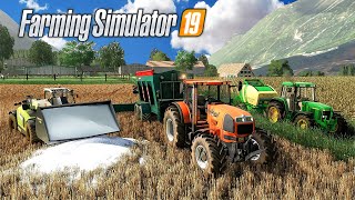 Farming Simulator 19 | Ultra Realistic | Baling hay, Spreading lime, Covering silo