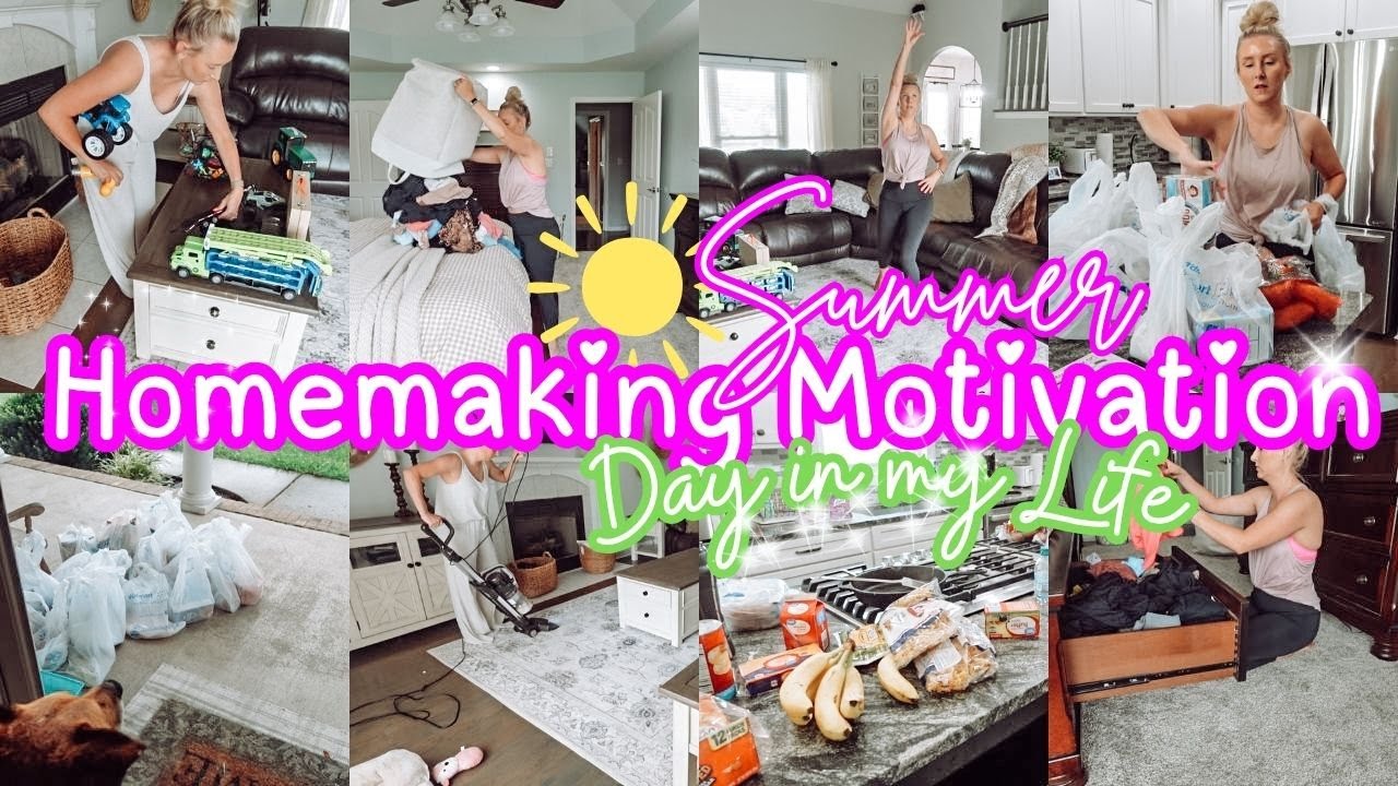 Summer Homemaking + Cleaning Motivation 🌞 Cleaning Routine - YouTube
