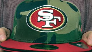 49ers '2T SPLIT NFL TEAM-BASIC' Army-Red Fitted Hat by New Era