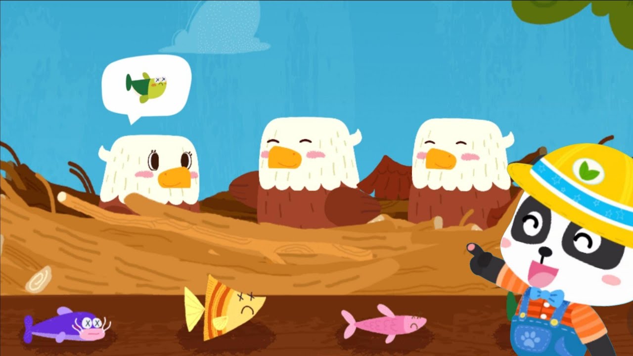BABYBUS LEARN ABOUT EAGLE & THEIR BABY | BIRD WORLD BABY CARTOON GAME