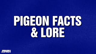 Pigeon Facts & Lore | Category | JEOPARDY!
