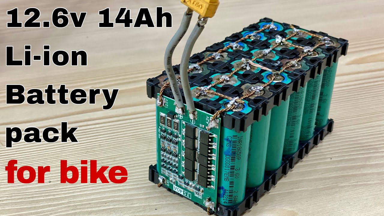 How to Build a DIY 12V Lithium-Ion Battery Pack for Your Bike - YouTube