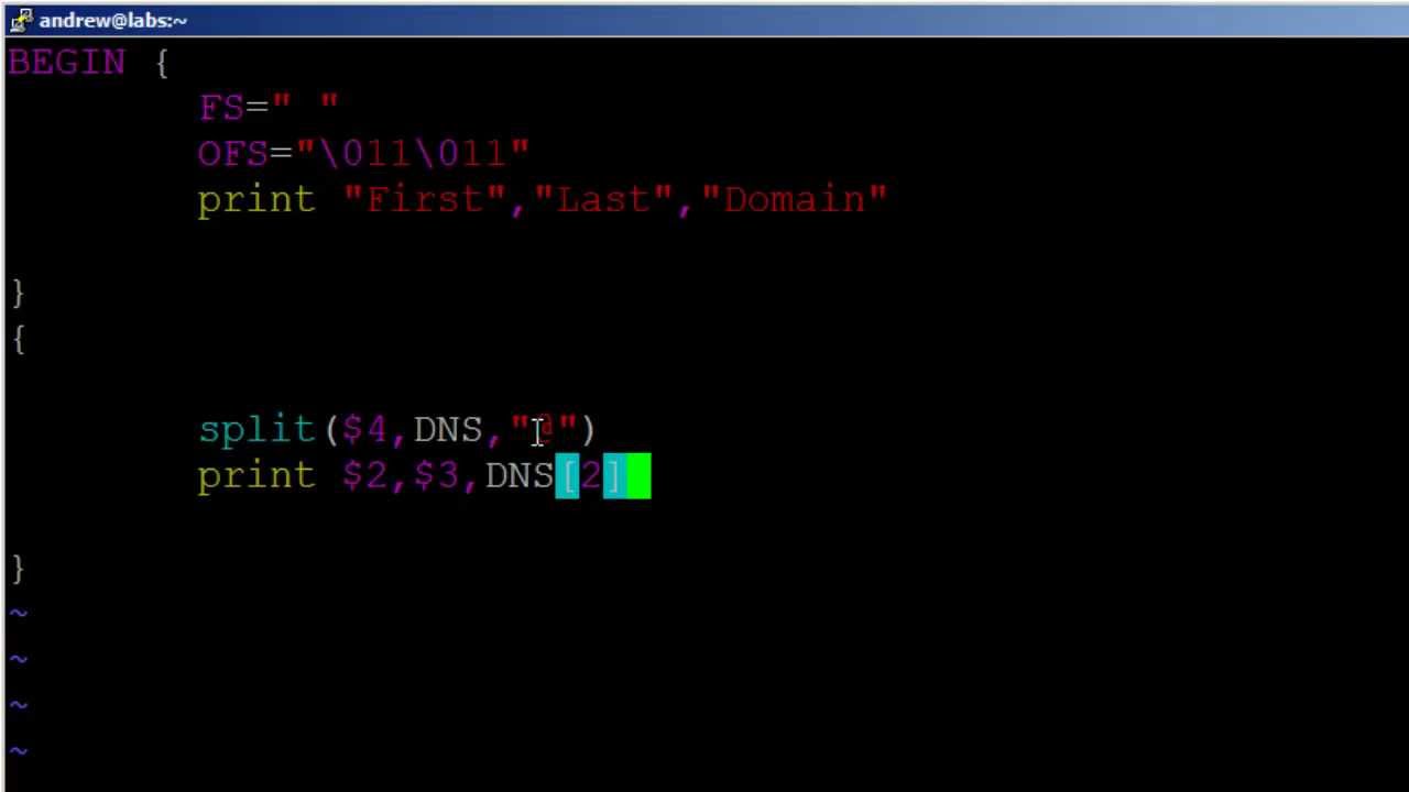 Learning Linux Lesson 30 Using Awk And Split To Extract Data