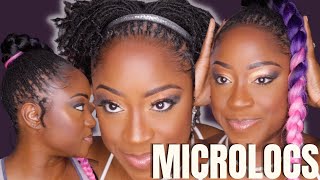 SLEEK BRAIDED PONYTAIL ON MY MICROLOCS