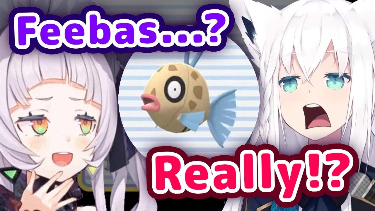 Fubuki's Reaction To Shion Catching a Feebas In Only 10 Minutes 【ENG Sub/Hololive】