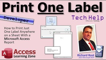 How to Print Just One Label Anywhere on a Sheet With a Microsoft Access Report