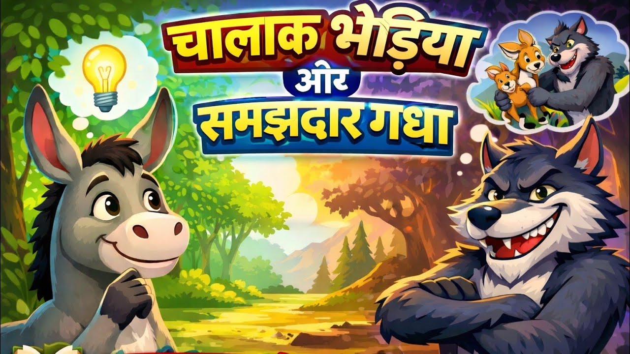 चतुर भेड़िया और बुद्धिमान गधा पंचतंत्र कहानी 