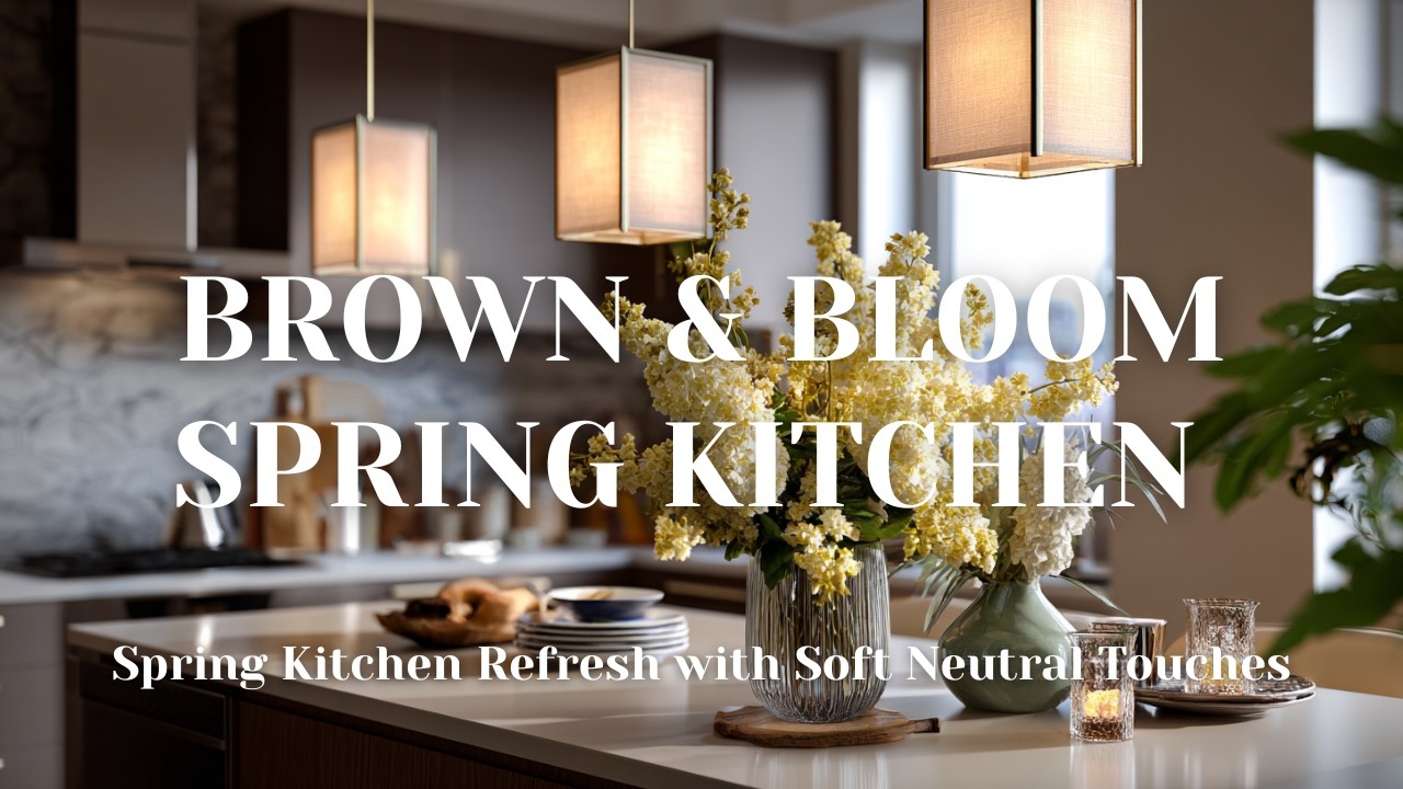 🌷 Brown & Bloom: Spring Kitchen Refresh with Soft Neutral Touches