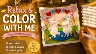 Relax & Color With Me ☀️ Cozy Moomin Coloring Session
