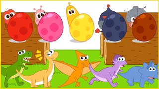 Bingo Song Baby songs Surprise Egg Stamp Transformation Dinosaur Play - Larva Kids Songs