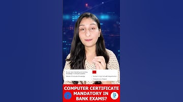 Is Computer certificate mandatory? #shorts #sbipo #ibpspo #karishmasinghbanker