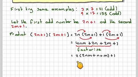 Proof of the product of two odd numbers