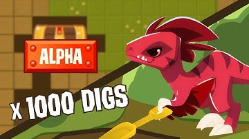 I DID 1000 DIGS TO FIND AN ALPHA CHEST! + GUIDE & TIPS | Animal Jam