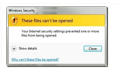Your internet security settings prevented one or more files from being opened { ERROR SOLVED}