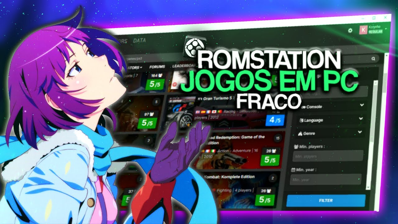 RomStation🎮 – O Melhor Emulador para PC Fraco! Jogue ps2, ps3 e muito mais sem lag!!!