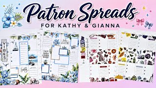 PLAN WITH ME | PATRON SPREADS FOR KATHY & GIANNA | THE HAPPY PLANNER
