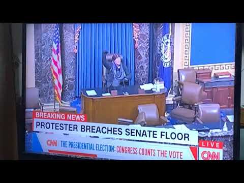 Protestor On Senate Floor In Insulting To America. No One Elected Him. Trump Is To Blame