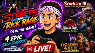 Im in Streets of Rage?! 🤯 Streets of Rick Rage + Shinobi III + Jurassic Park + Golden Axe III
