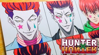 Drawing HISOKA MOROW in different anime styles || Hunter x Hunter