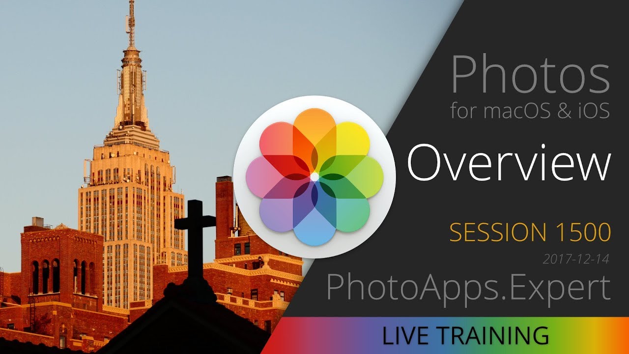 Apple Photos; OVERVIEW — PhotoApps.Expert Live Training 1500 SAMPLE