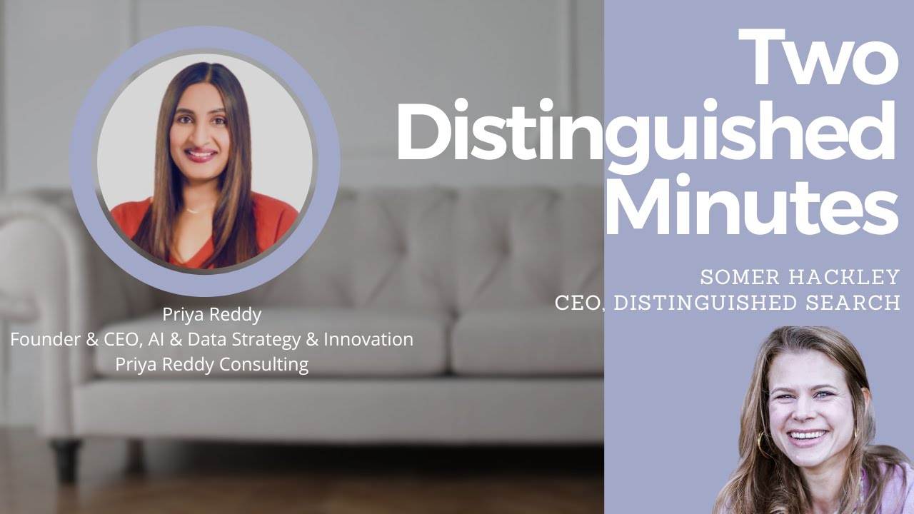 Priya Rami Reddy Two Distinguished Minutes with Priya Reddy and Somer Hackley - YouTube