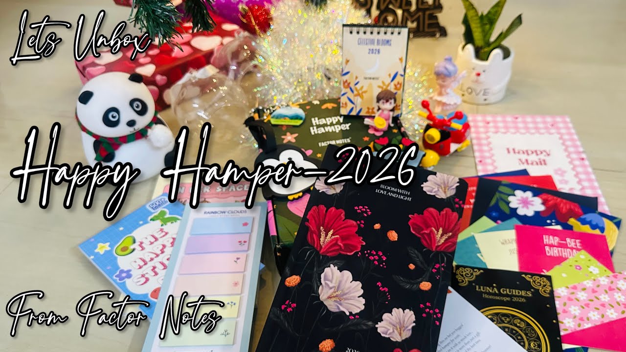 Hello 2026! 🎉📓 | Lets unbox  Happy Hamper from Factor Notes💫✨
