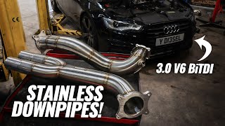 HOW LOUD? Our A6 3.0 V6 BiTDI gets 3' Stainless Downpipes!