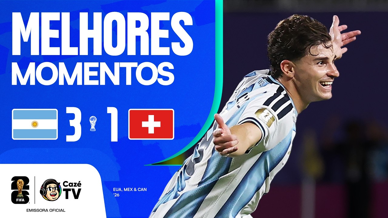 MELHORES MOMENTOS: ARGENTINA 3 X 1 SUÍÇA | COPA DO MUNDO FIFA™ 2026 | QUARTAS DE FINAL