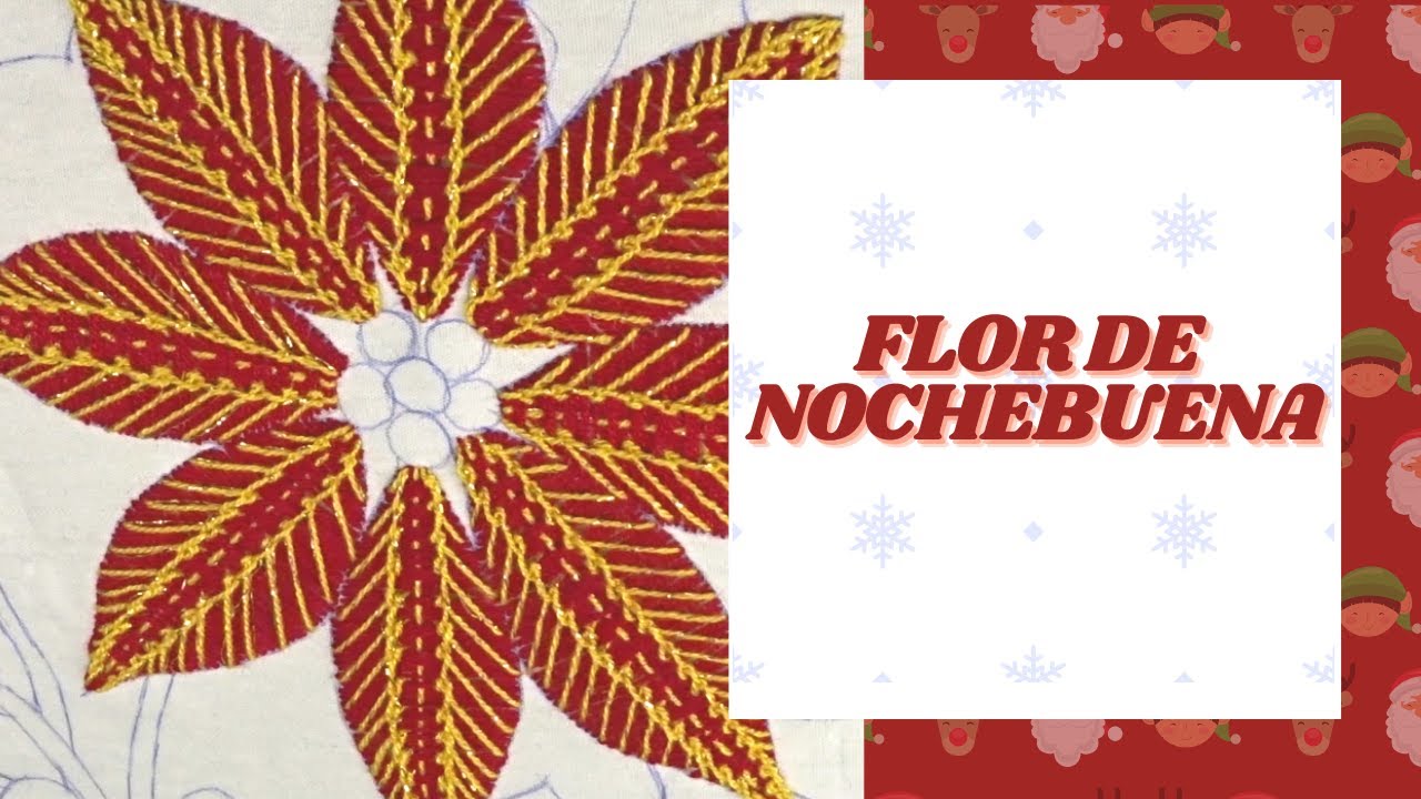 [BORDADO FANTASÍA] 🌸 FLOR DE NOCHEBUENA 🌸  |  @UnMundoMaravillisa ​
