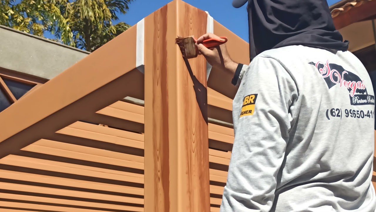 Tutorial simplificado Efeito Madeira Lisa em Pergolado