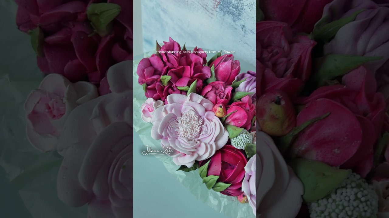 How to make edible flowers for candy bouquet • Zefir process 