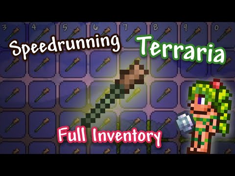 Speedruning Inventory Layout Speedrunning Terraria for a Full Inventory of Dirt Rods - YouTube