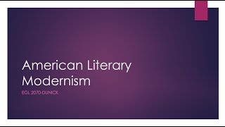 Modernism: What is Modernity? (Part 1)
