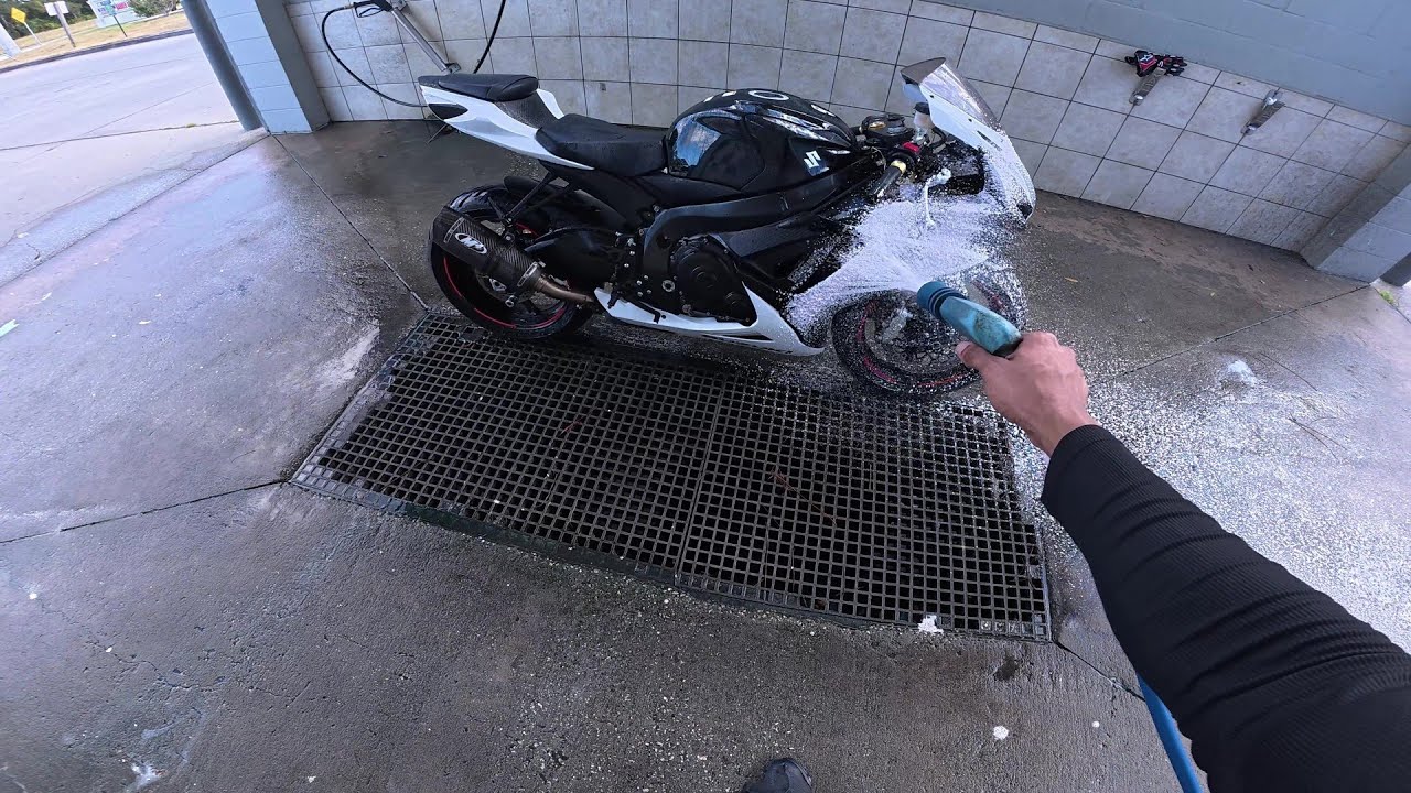 Ride with me to wash my GSXR 750